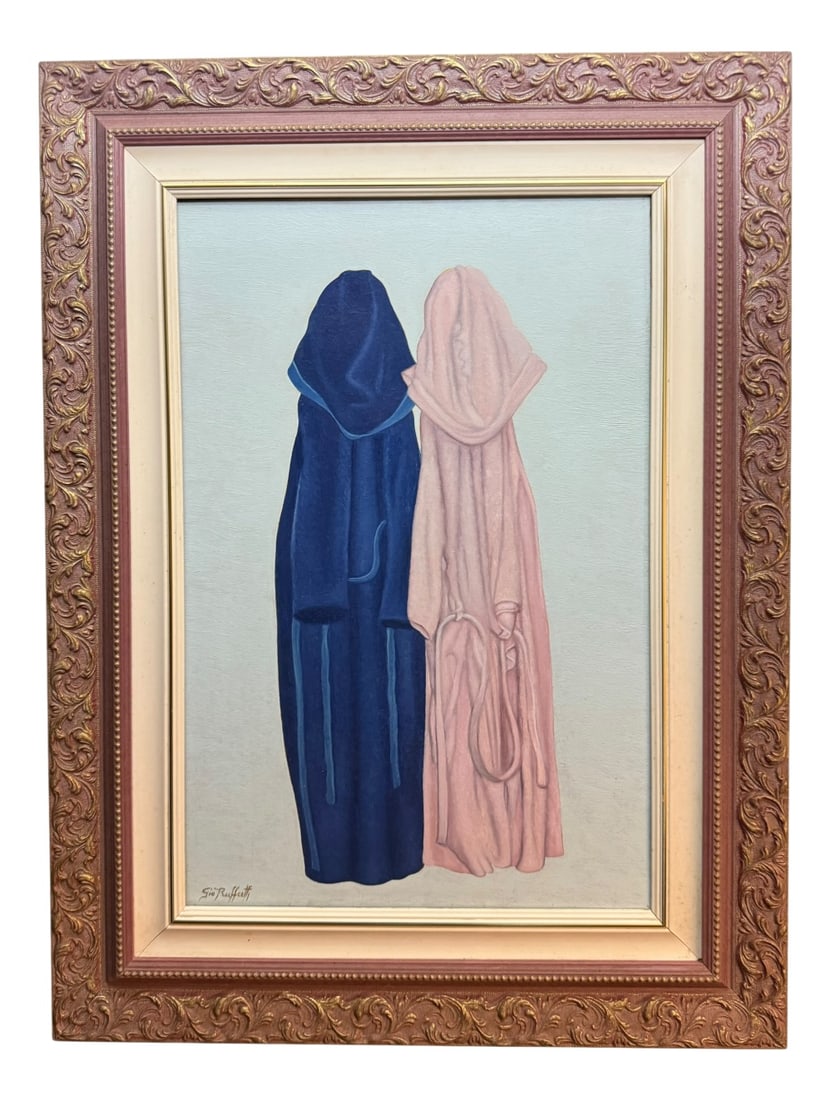 Giorgio Ruffatti, Composition, 1999, Oil, Framed: Oil on canvas. Country of Manufacture: Italy Design Period: 1990 to 1999 Production Period: Unknown Detailed Condition: Excellent — This vintage/antique piece is in near original condition. It