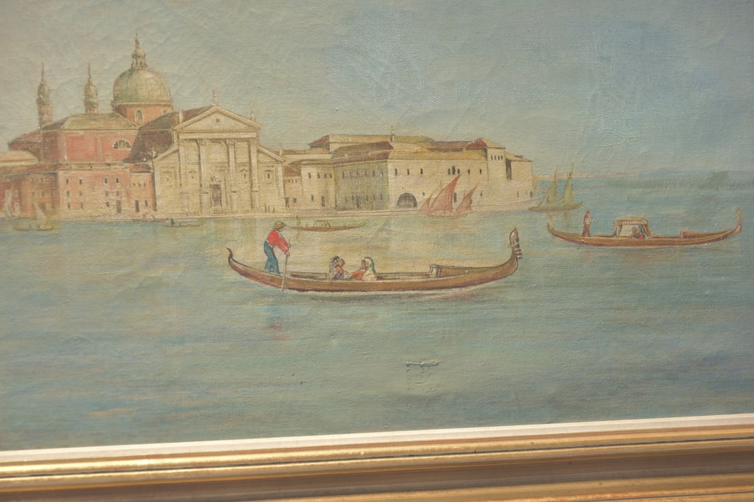 Venice with San Marco, Oil on Canvas, Gold Frame - 7