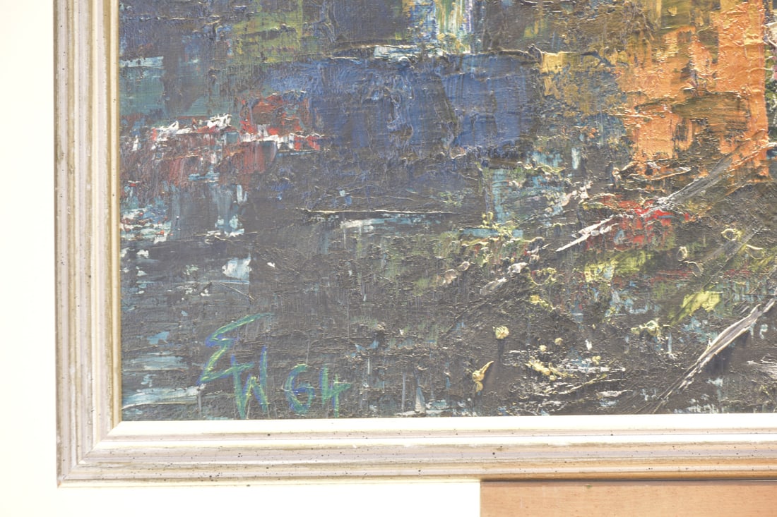 E.W., Abstract City, 1964, Oil - 3