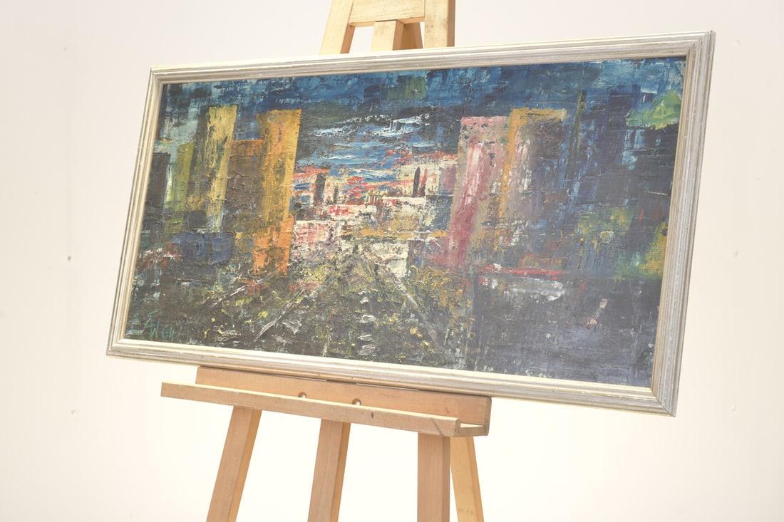 E.W., Abstract City, 1964, Oil - 4