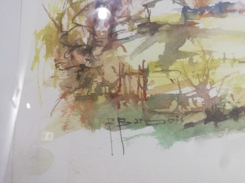 Pasquale Barberis, Landscape, Watercolor, 1970s - 2