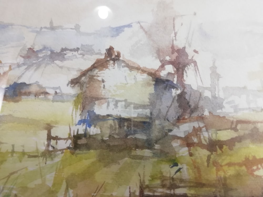 Pasquale Barberis, Landscape, Watercolor, 1970s - 3