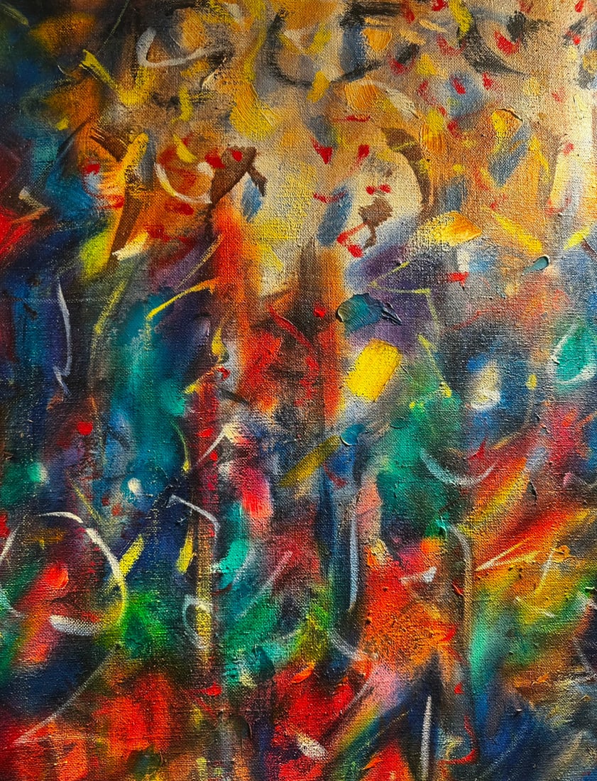 Jon Atac, Expression 1, 1989, Large Oil on Canvas - 2