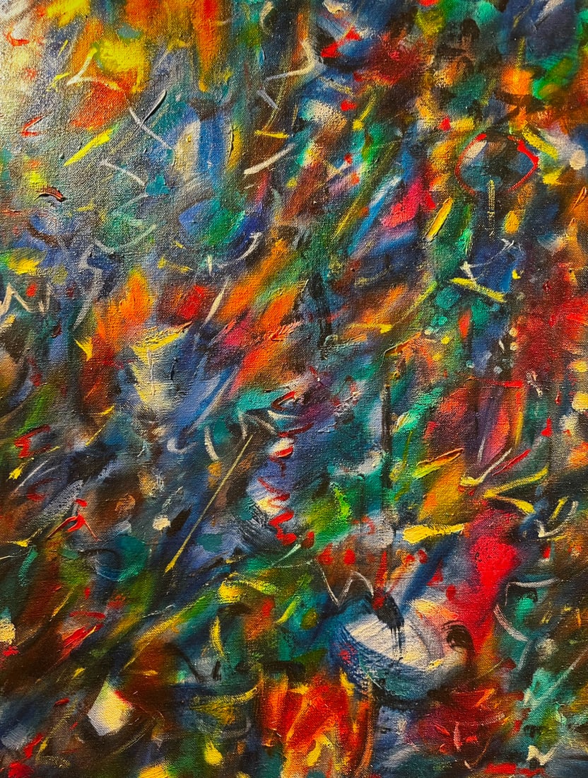 Jon Atac, Expression 1, 1989, Large Oil on Canvas - 3