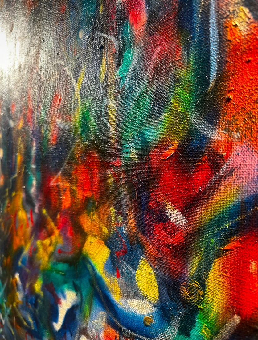 Jon Atac, Expression 1, 1989, Large Oil on Canvas - 4