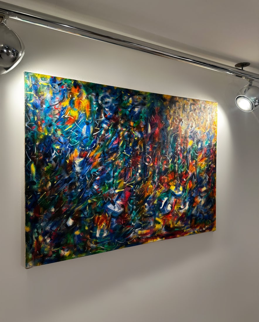 Jon Atac, Expression 1, 1989, Large Oil on Canvas - 8