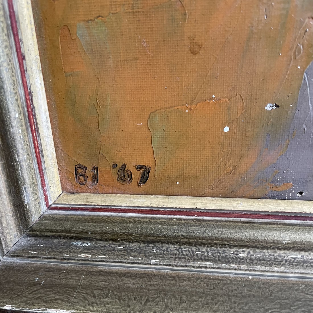 View of the Port, 1967, Oil on Canvas, Framed - 4