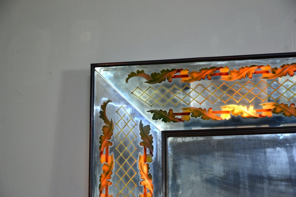 Backlit Mirror by Luigi Brusotti, Italy, 1940s - 10