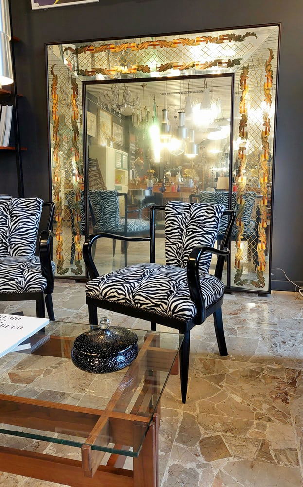 Backlit Mirror by Luigi Brusotti, Italy, 1940s - 12