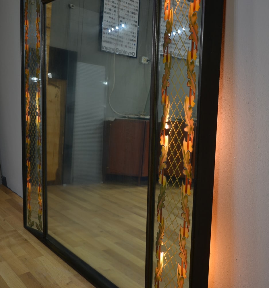 Backlit Mirror by Luigi Brusotti, Italy, 1940s - 9