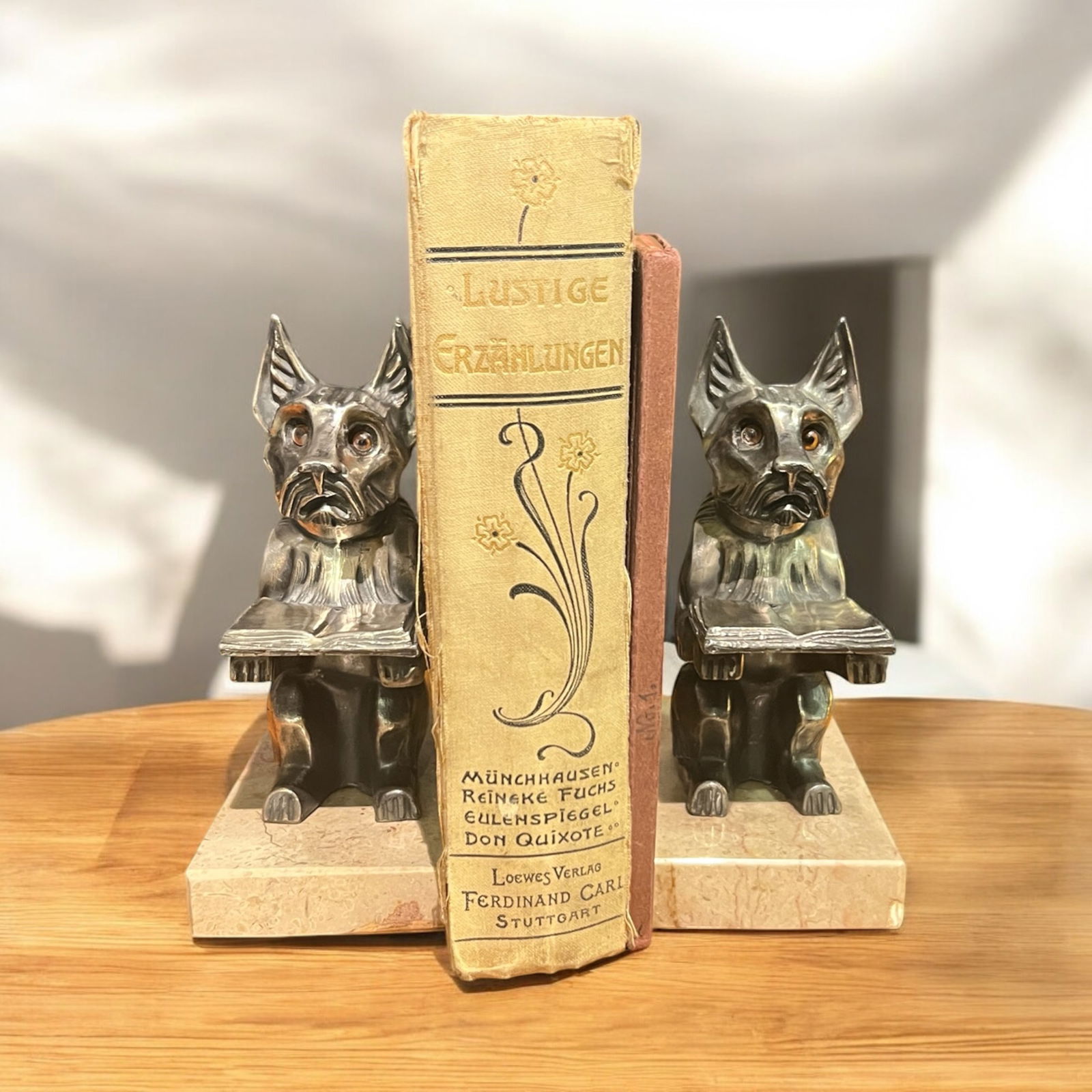 Art Deco Silver Pewter Bookends, 1930s, Set of 2 - 8