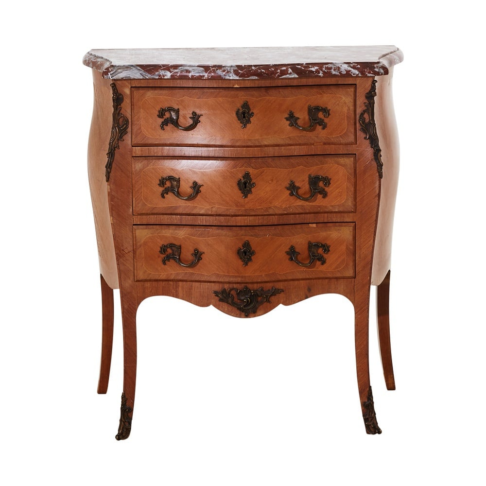 Rococo Marble Top Chest, 1950s (1 of 6)