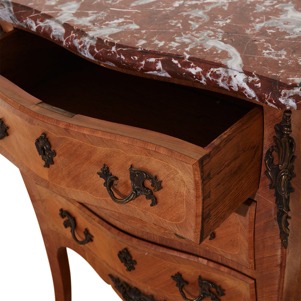 Rococo Marble Top Chest, 1950s - 3