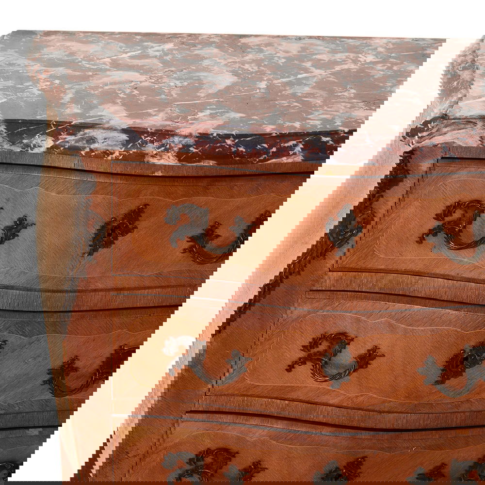 Rococo Marble Top Chest, 1950s - 5