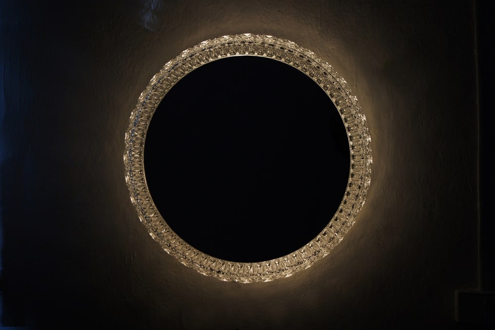 Large Vintage Mirror Lamp from Glashütte Limburg - 5