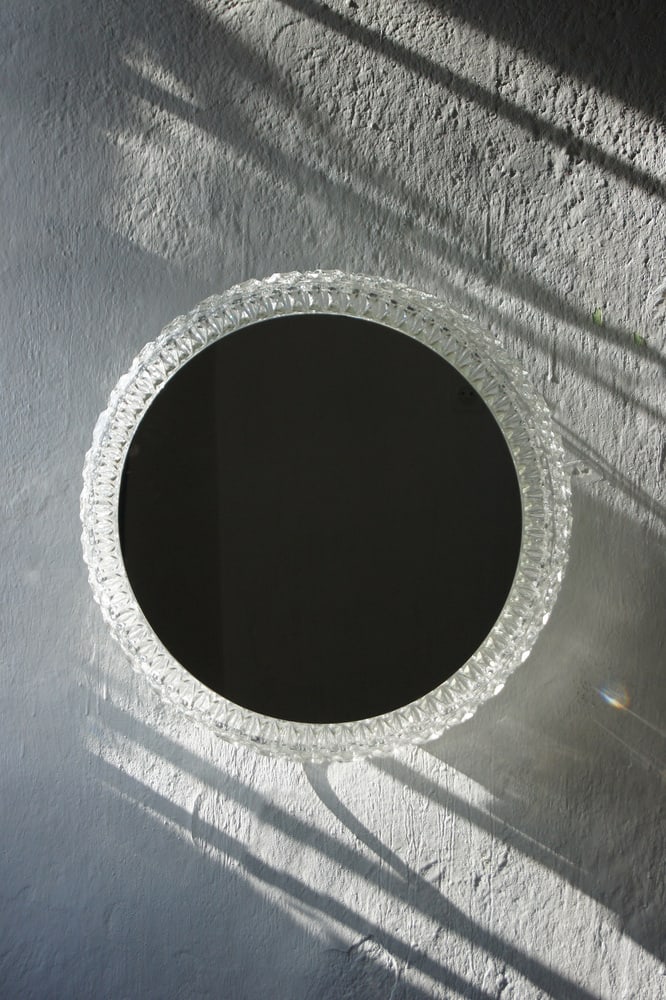 Large Vintage Mirror Lamp from Glashütte Limburg - 8