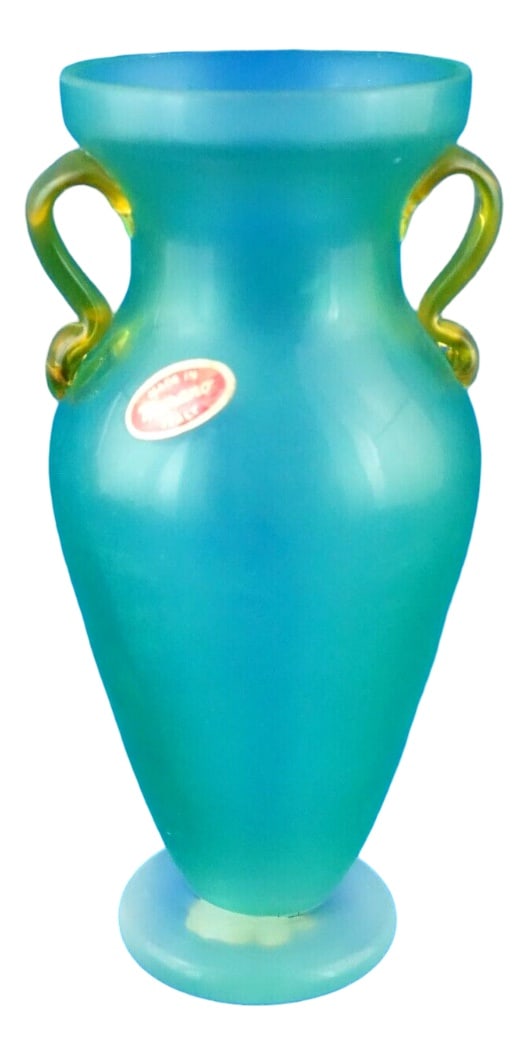 Murano Blown Glass Amphora Vase by Barbini, 1950s (1 of 20)