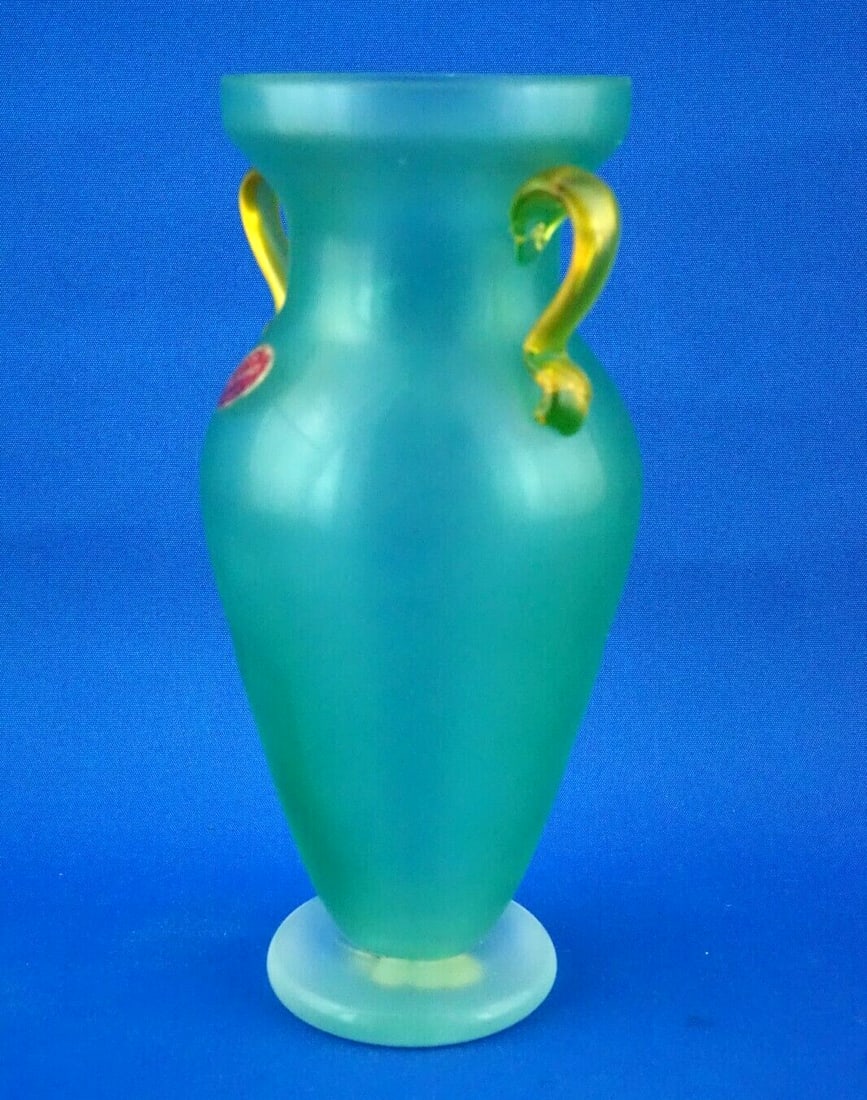 Murano Blown Glass Amphora Vase by Barbini, 1950s - 2