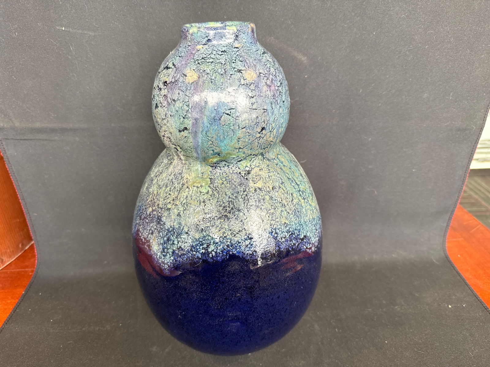 Large Bilobed Ceramic Vase byFelix Gête for CAB, 1920s - 7