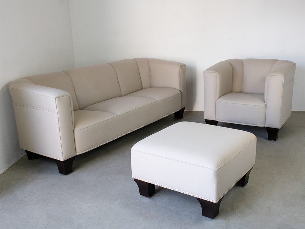 Armchair and Ottoman for Wittmann, 1980s, Set of 3 - 12
