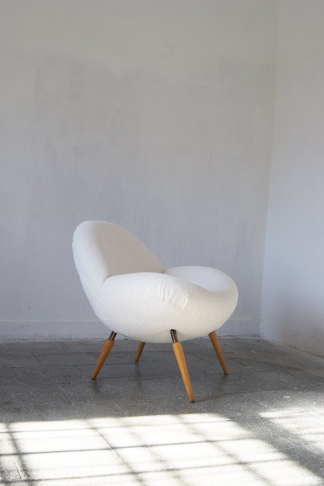 Boucle Lounge Chair by Fritz Neth for Correcta - 3