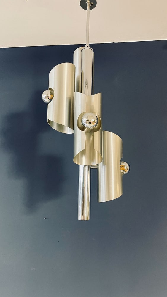 Silver Lamp with 4 Top Bulbs - 14