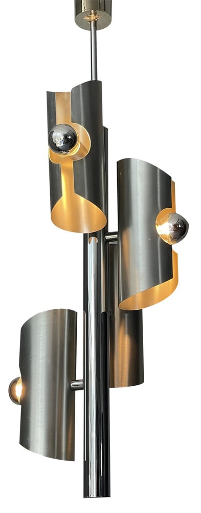 Silver Lamp with 4 Top Bulbs: A sleek silver lamp featuring four elegant silver-top bulbs, offering a minimalist yet sophisticated design that complements any contemporary décor. Country of Manufacture: Germany Design