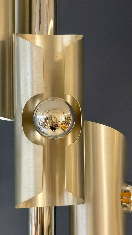 Silver Lamp with 4 Top Bulbs - 4