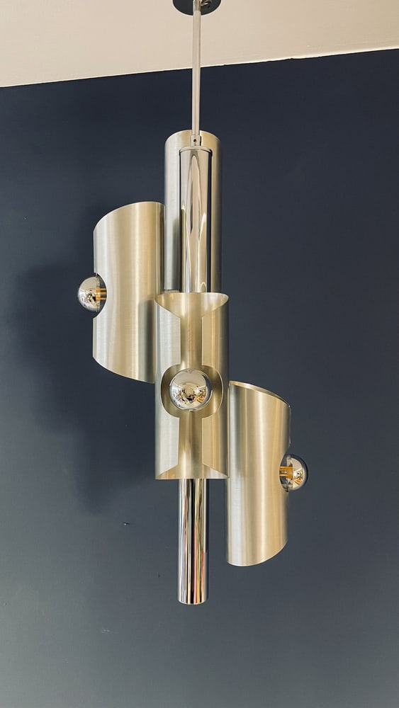 Silver Lamp with 4 Top Bulbs - 6