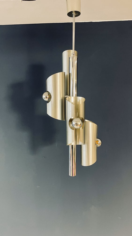 Silver Lamp with 4 Top Bulbs - 7