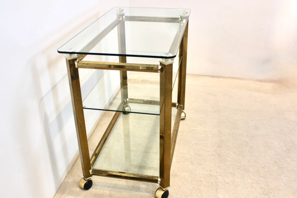 Brass & Nickel Bar Cart by Ponti & Terenghi, 1960s - 12
