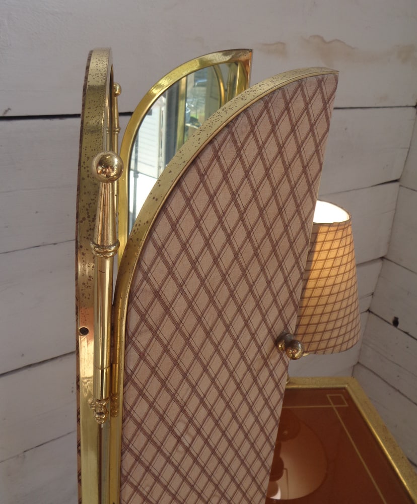 Dressing Table and Seat in Faux Bamboo, 1950s, Set of 2 - 11