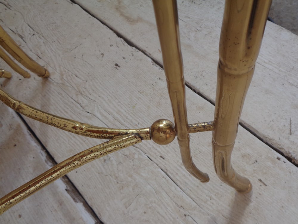 Dressing Table and Seat in Faux Bamboo, 1950s, Set of 2 - 17