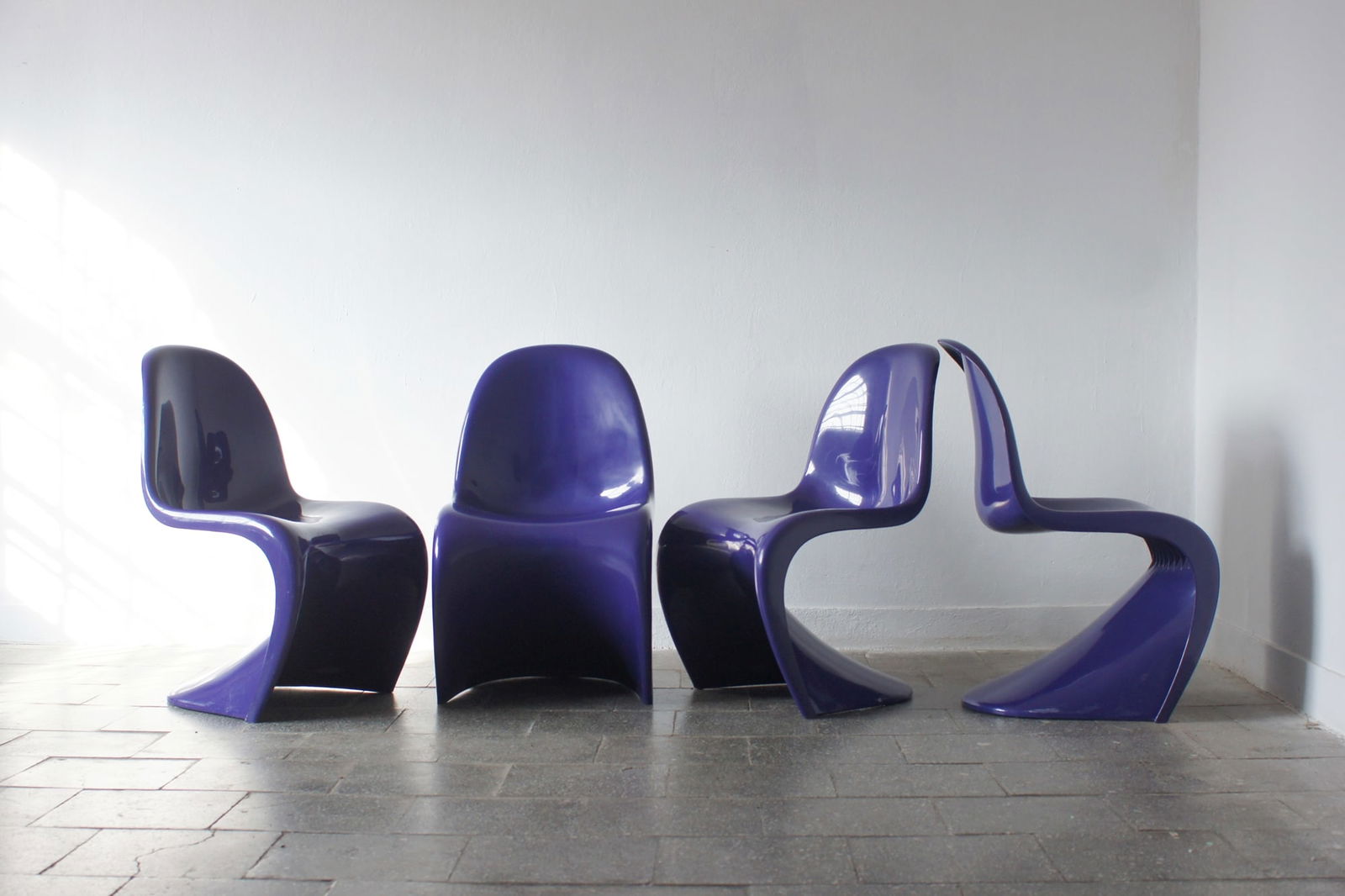 Purple Panton Chairs by Verner Panton, Set of 4 - 2