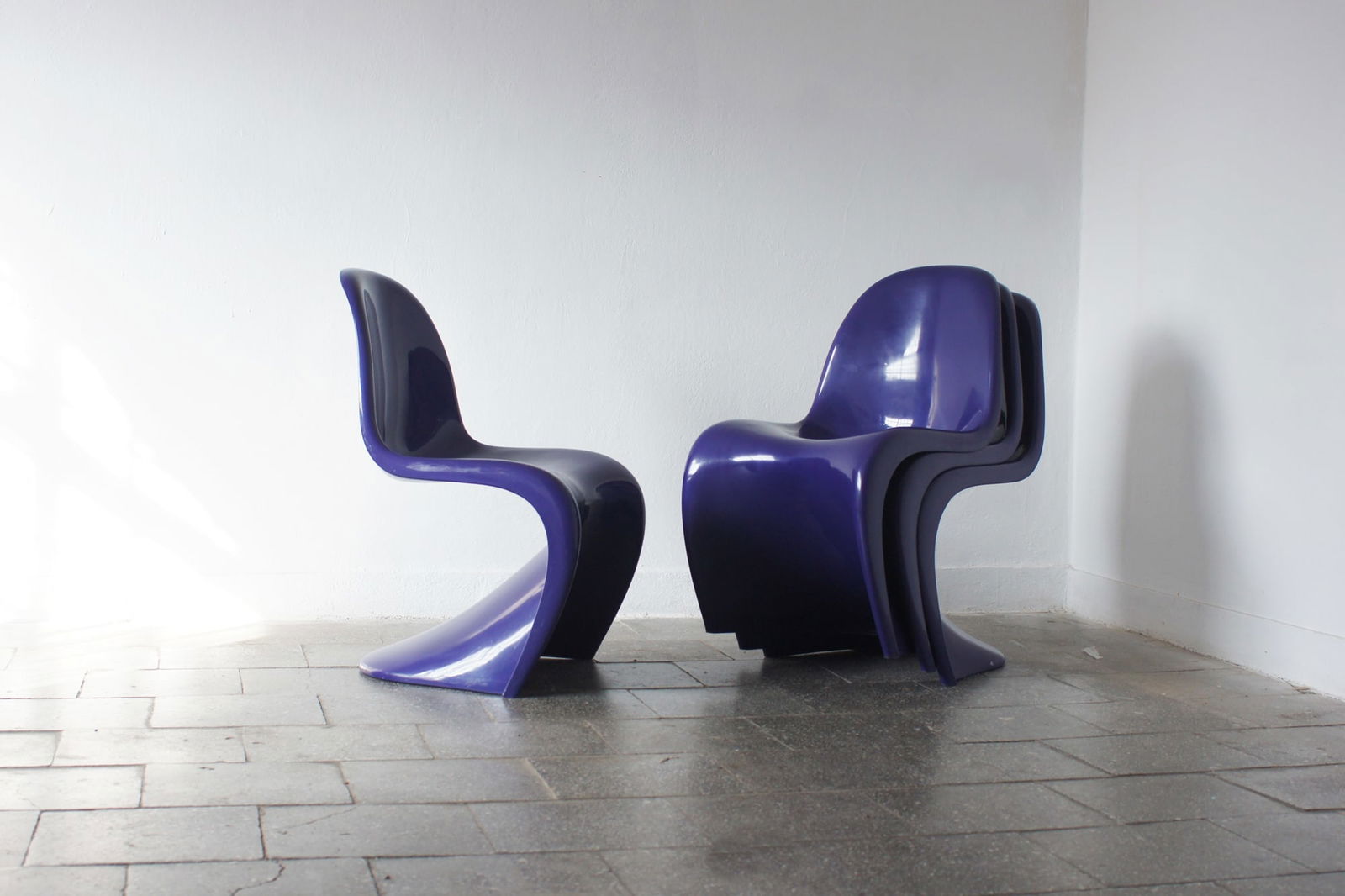Purple Panton Chairs by Verner Panton, Set of 4 - 7