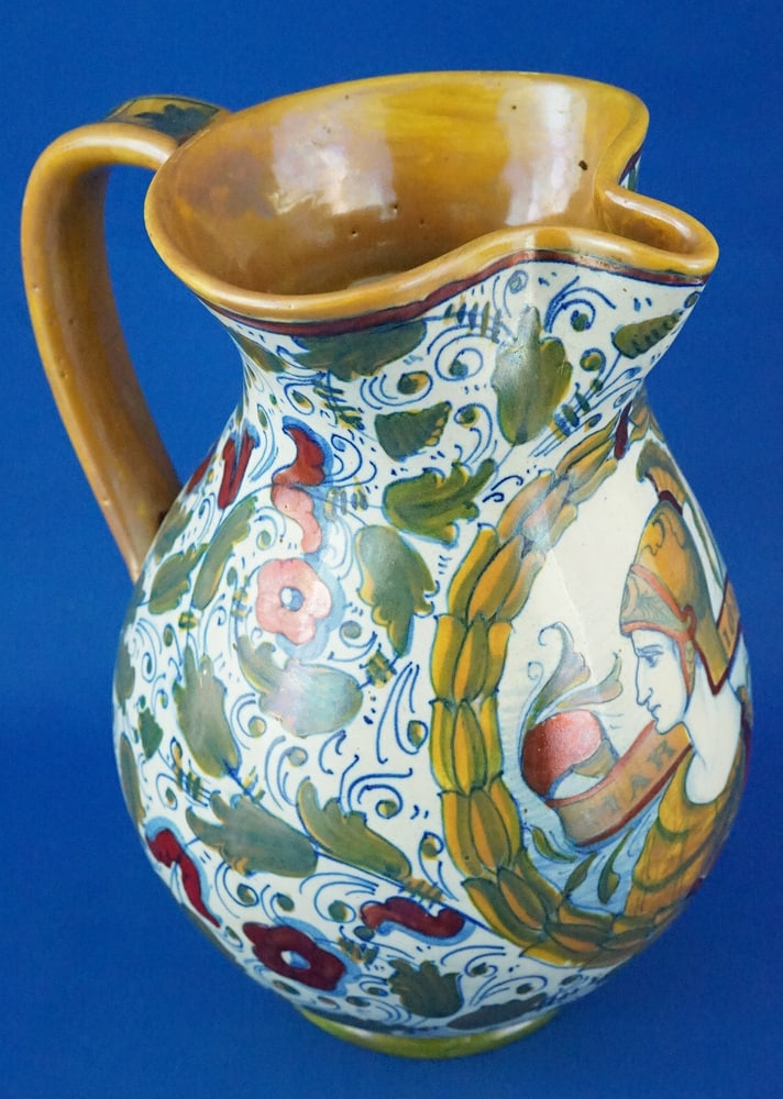 Ceramic Jug Vase by Gualdo Tadino for ICAP, 1920s - 12