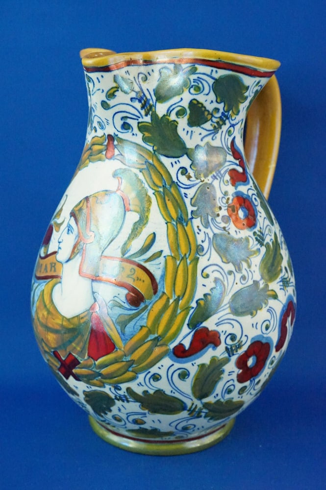 Ceramic Jug Vase by Gualdo Tadino for ICAP, 1920s - 2