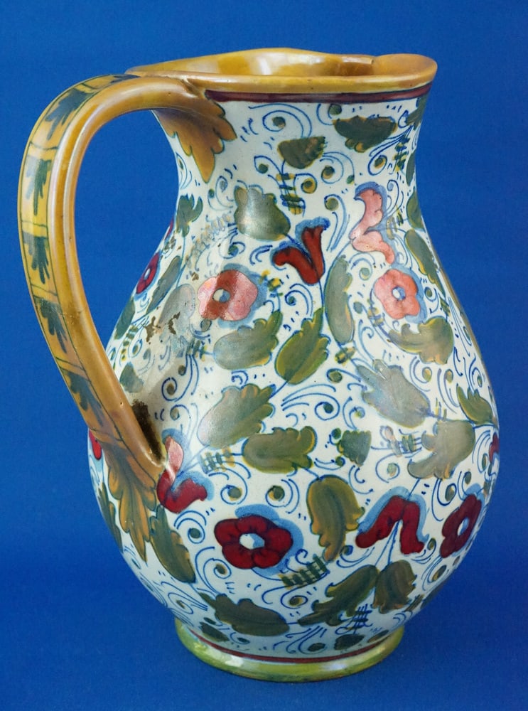 Ceramic Jug Vase by Gualdo Tadino for ICAP, 1920s - 7