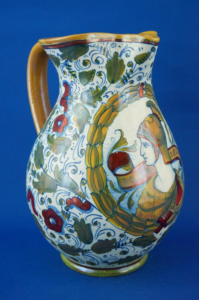 Ceramic Jug Vase by Gualdo Tadino for ICAP, 1920s - 9