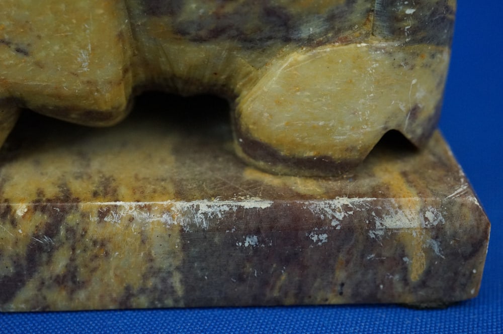 Hand-Carved Soapstone Elephant Bookends, Set of 2 - 19