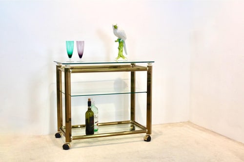 Brass & Nickel Bar Cart by Gio Ponti & Terenghi - 7