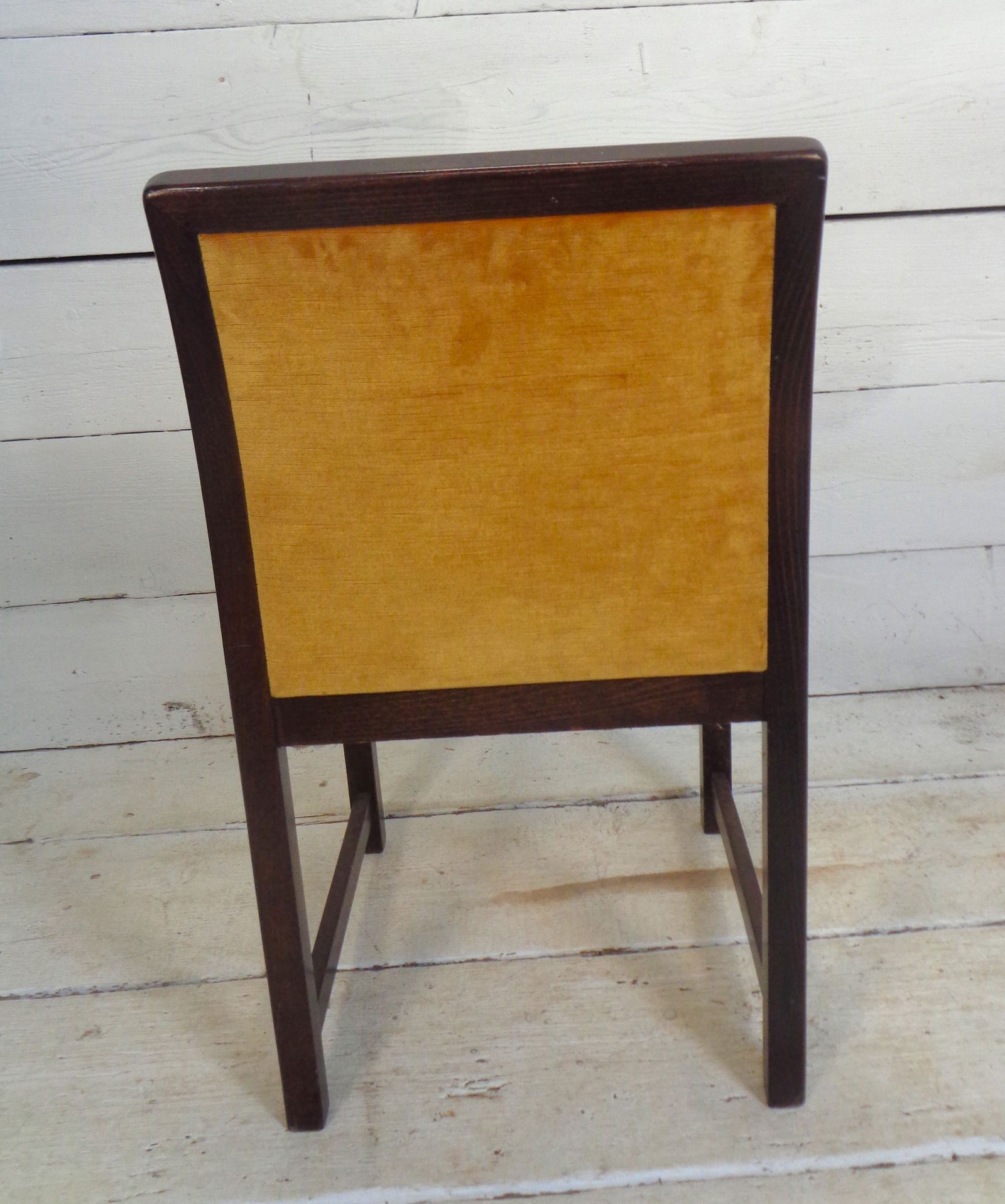 Chairs in Beech and Gold Silk Velvet, 1980s, Set of 4 - 12