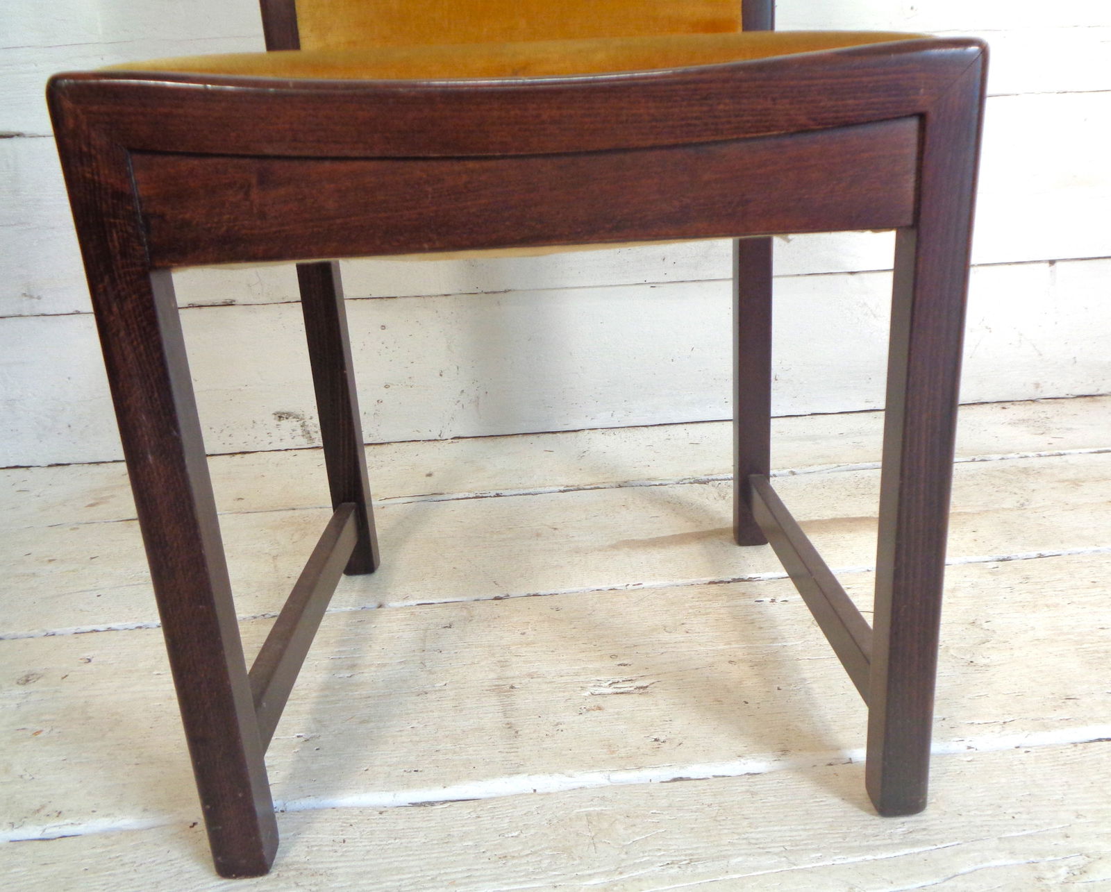 Chairs in Beech and Gold Silk Velvet, 1980s, Set of 4 - 14