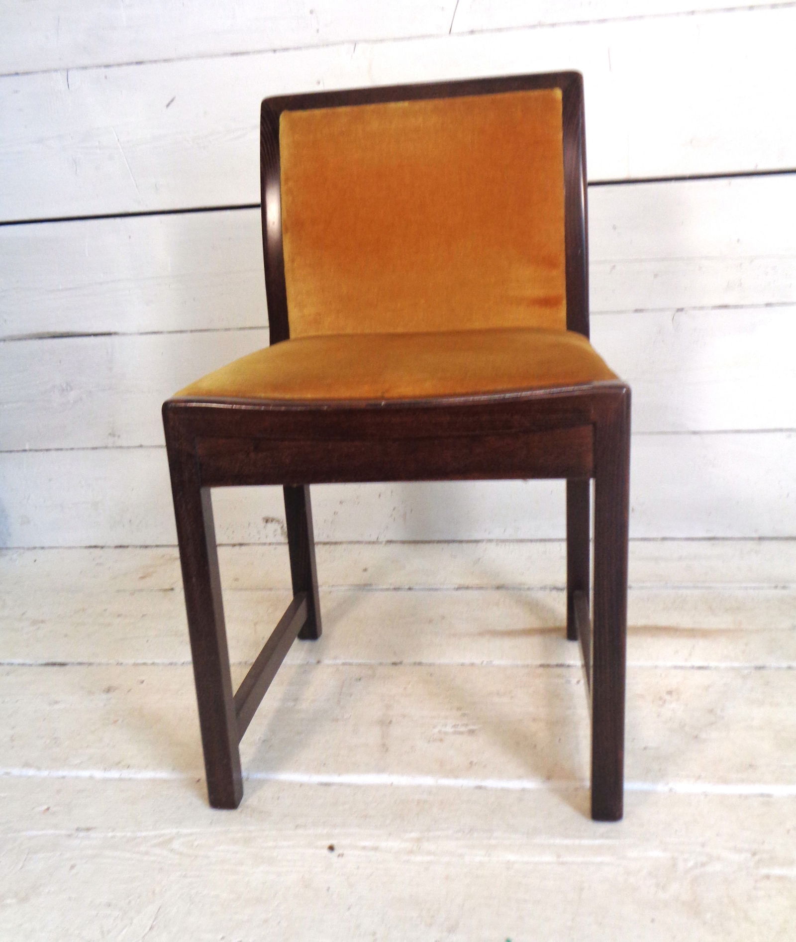 Chairs in Beech and Gold Silk Velvet, 1980s, Set of 4 - 8