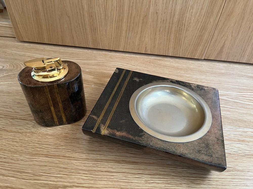 Ashtray and Lighter by Aldo Tura, Set of 2 - 20