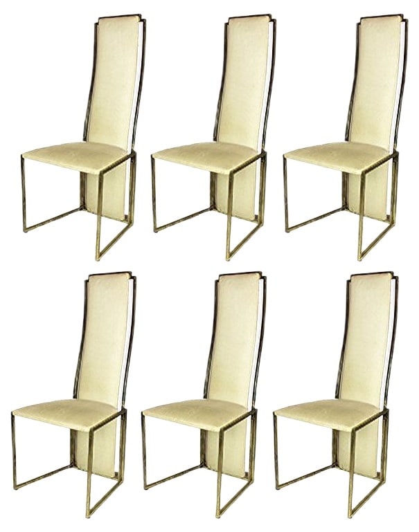 Dining Chairs from Maison Jansen, 1970s, Set of 6: Country of Manufacture: France Design Period: 1970 to 1979 Production Period: 1970 to 1979 Restoration and Damage Details: Light wear consistent with age and use Detailed Condition: Very Good —