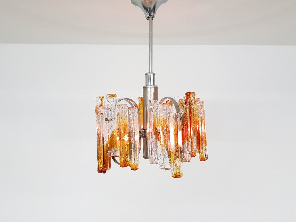 Italian Murano Glass Ceiling Lamp, 1970s - 3