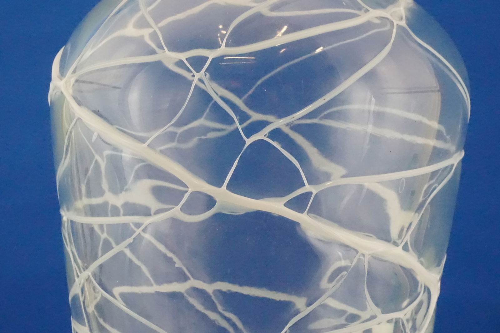 Murano Glass Vase in White Glass Paste Lattice, 1940s - 19