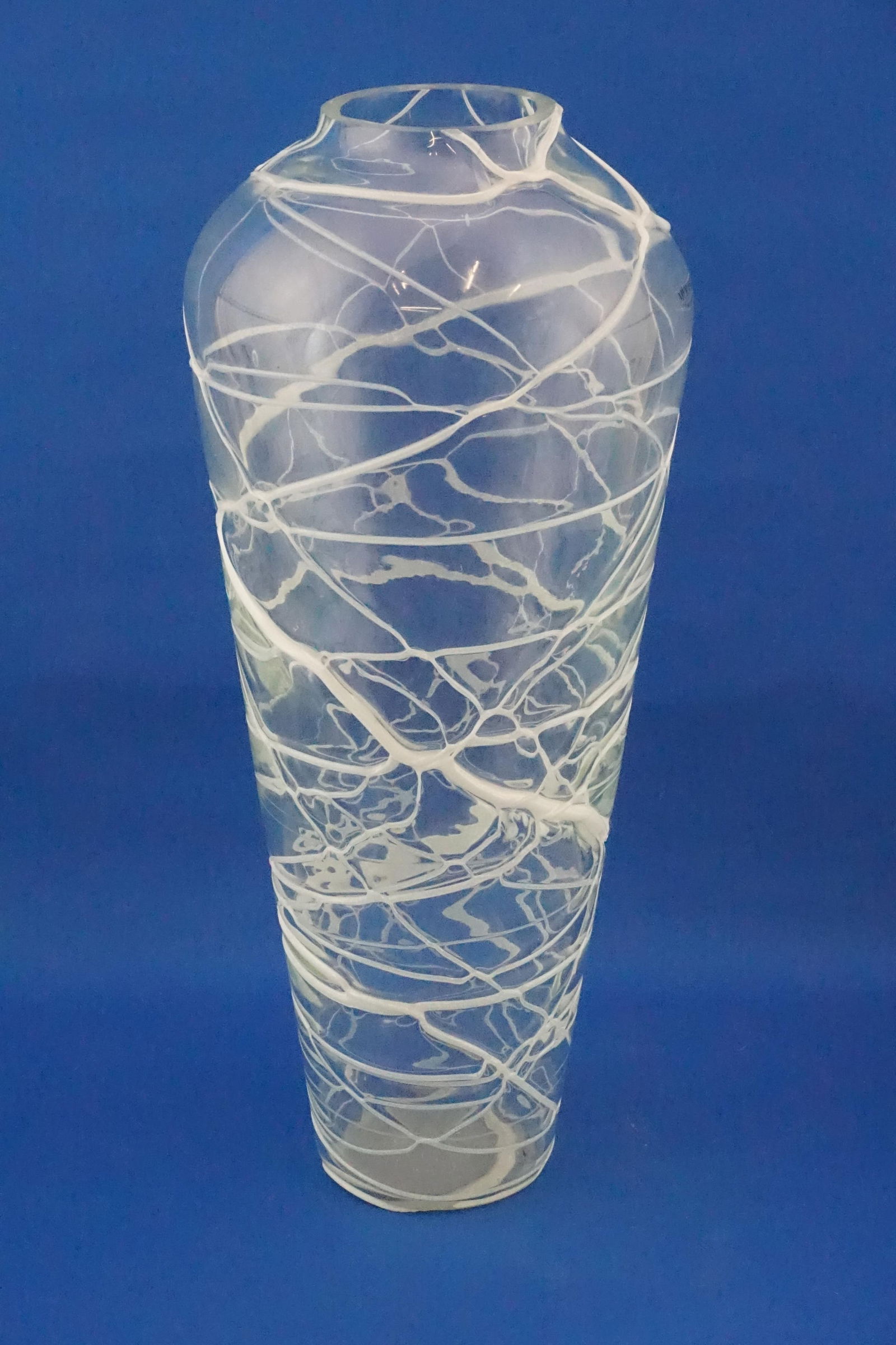 Murano Glass Vase in White Glass Paste Lattice, 1940s - 6