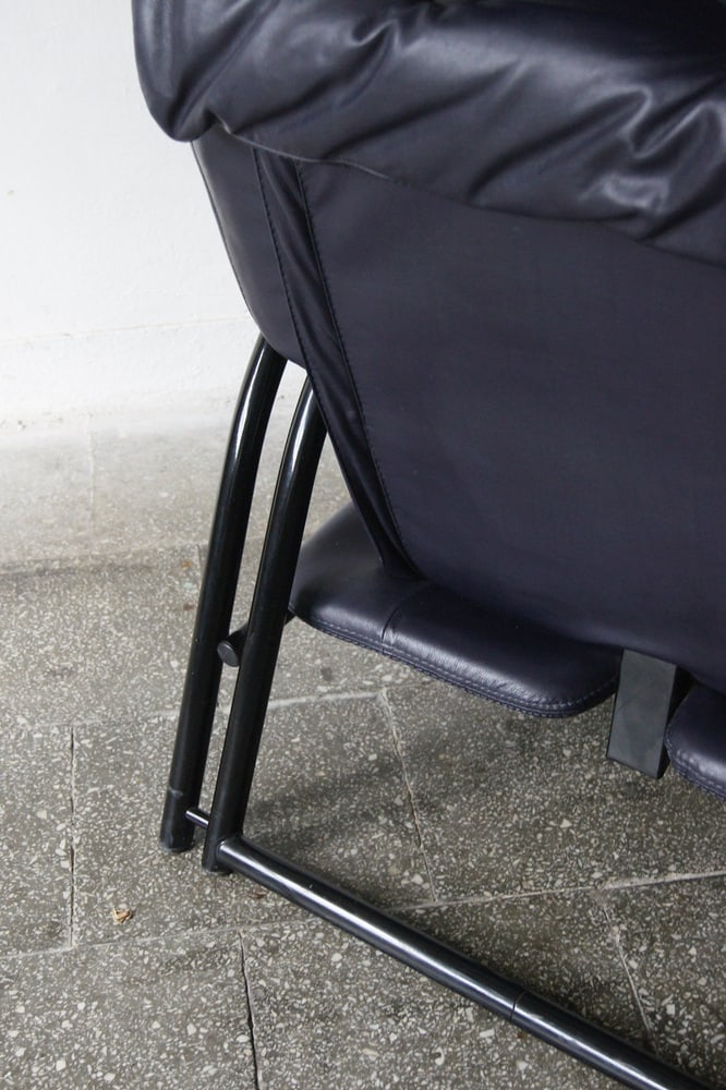 Vintage Italian Lounge Chair in Leather - 13